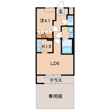 紀伊駅 徒歩25分 1階の物件間取画像